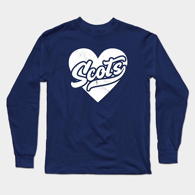 Vintage Scots School Spirit // High School Football Mascot // Go Scots Long Sleeve T-Shirt by SLAG_Creative